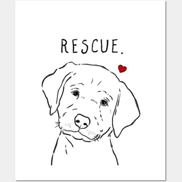 Rescue Lab Puppy, Adopt Don't Shop, Sweet Puppy Wall Art by sockdogs